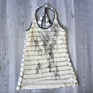 Miss Me Tank Top with Butterflies